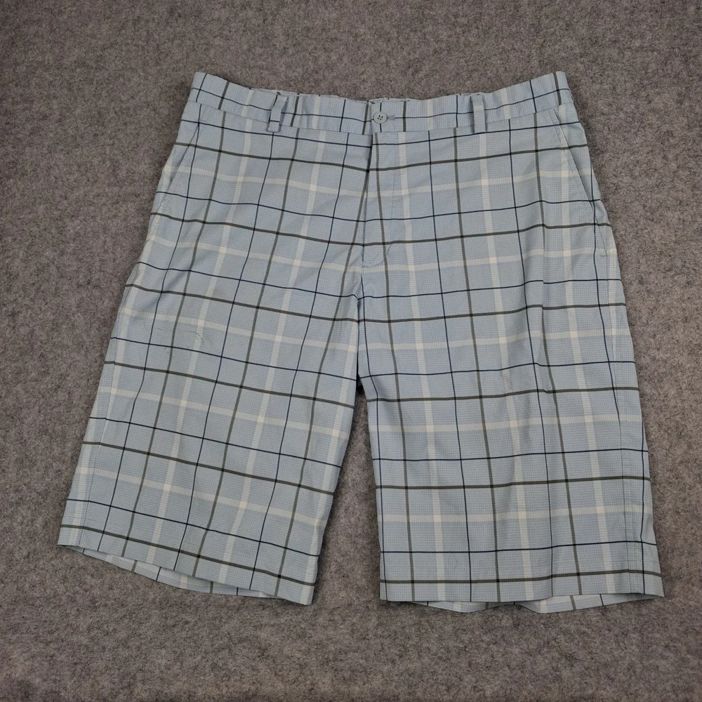 Nike Golf Shorts Mens 36 Blue Plaid Performance Checkered SP110901HKC